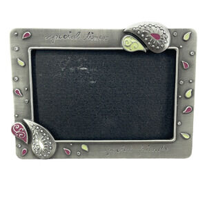 Fetco "Special Times, Special" Friends Metal Picture Frame 6x4 Paisley 3D Enamel